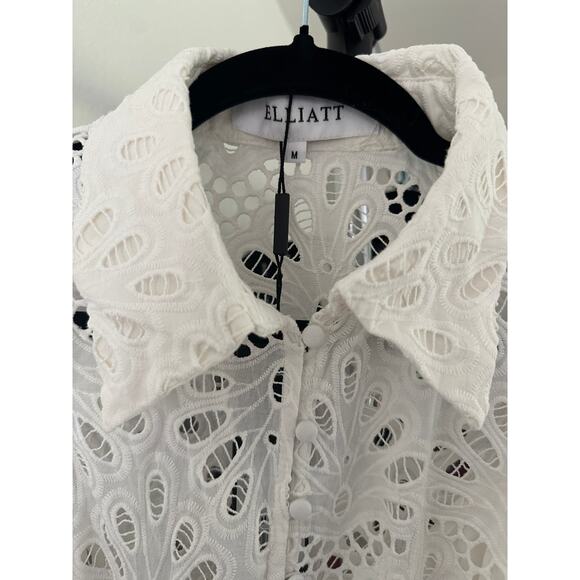 ELLIATT Carli Mini Shirtdress in Ivory - Picture 7 of 11